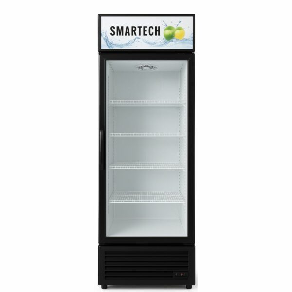 exhibidor refrigerado smartech de 9 pies cubicos 1 puerta de cristal bajo consumo electrico