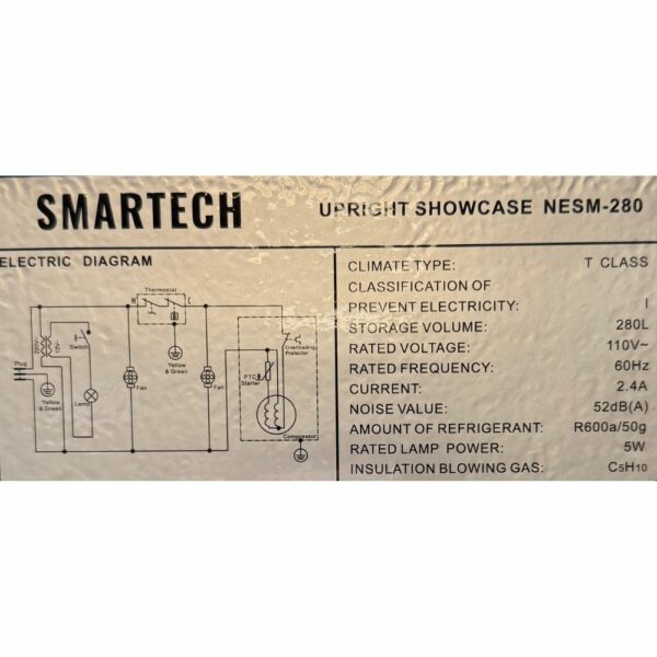 Ficha tecnica - exhibidor refrigerado 10 pies cubicos smartech 1 puerta nevera exhibidora