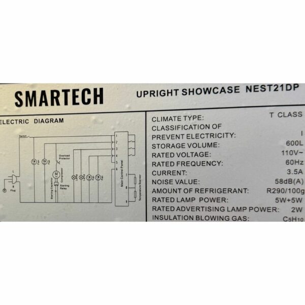 Ficha tecnica - exhibidor refrigerado 21 pies cubicos smartech 2 puertas nevera exhibidora